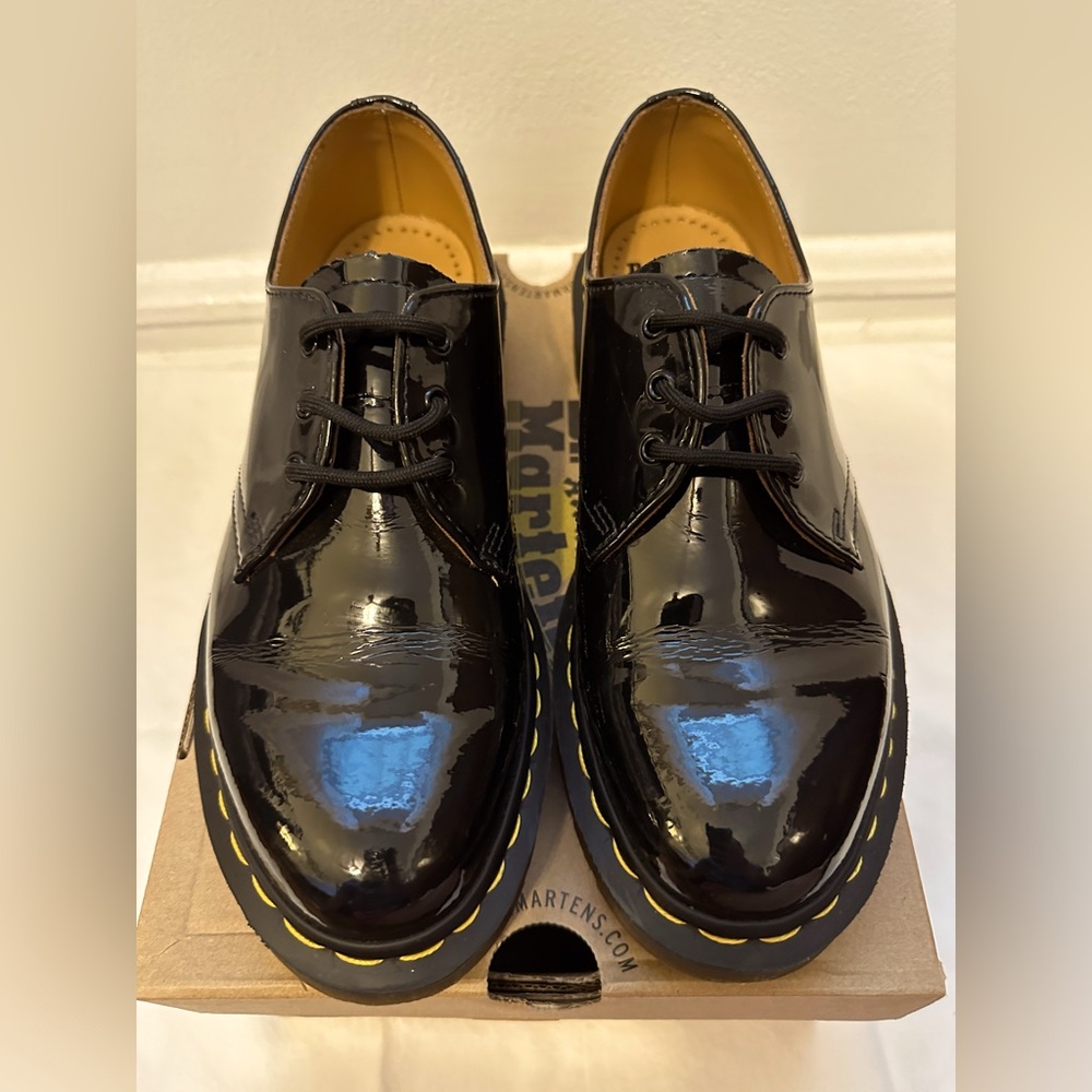 Dr. Martens Black Patent Leather Loafers